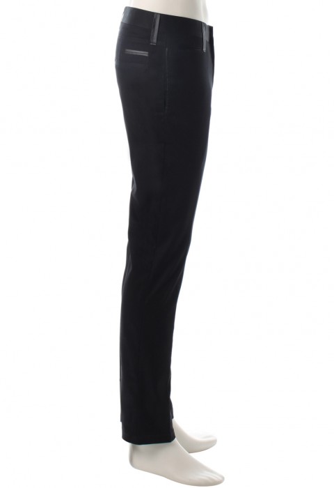 กางเกงทรงกระบอกเล็กหูกางเกงหนัง