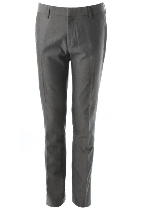 กางเกงสีเทาลายก้างปลาเล็ก