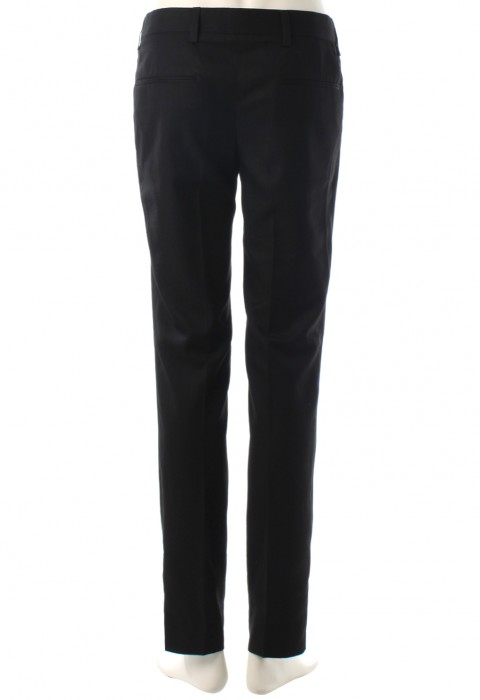 กางเกงสีดำทรงกระบอกลายก้างปลา