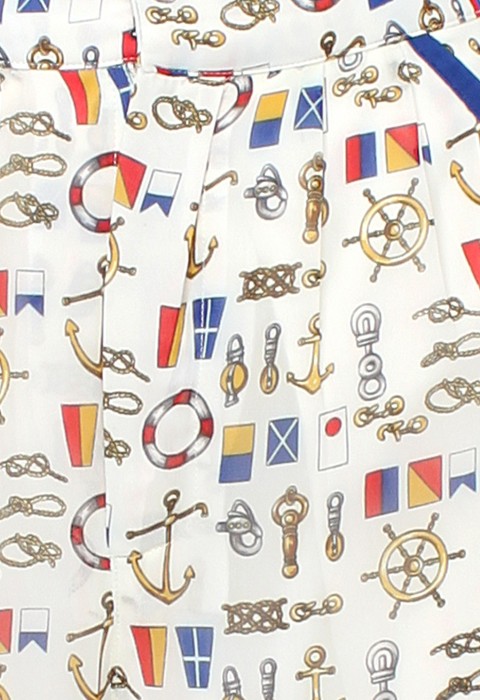 กางเกงพาลาสโซ่ ลายทหารเรือ