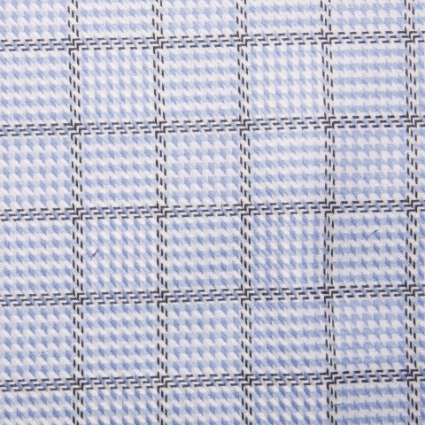 Light Blue Check Cotton Shirts