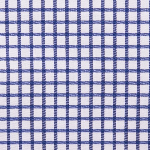 Navy Blue Check Cotton Shirts