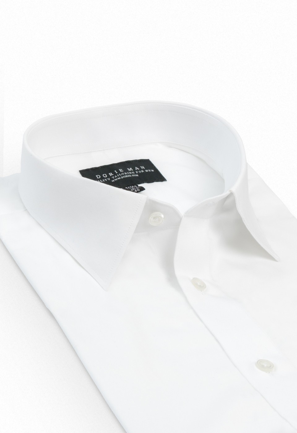 Plain white dress shirt top