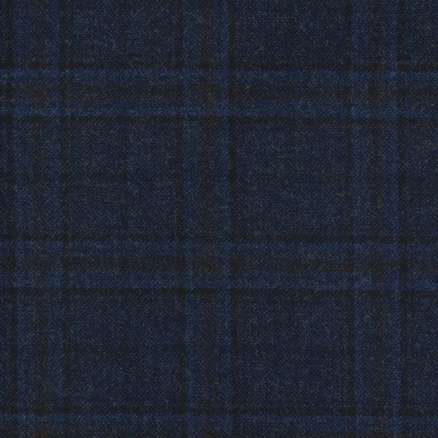 Blue 708082 - 100% Tweed Flannel Wool Suit