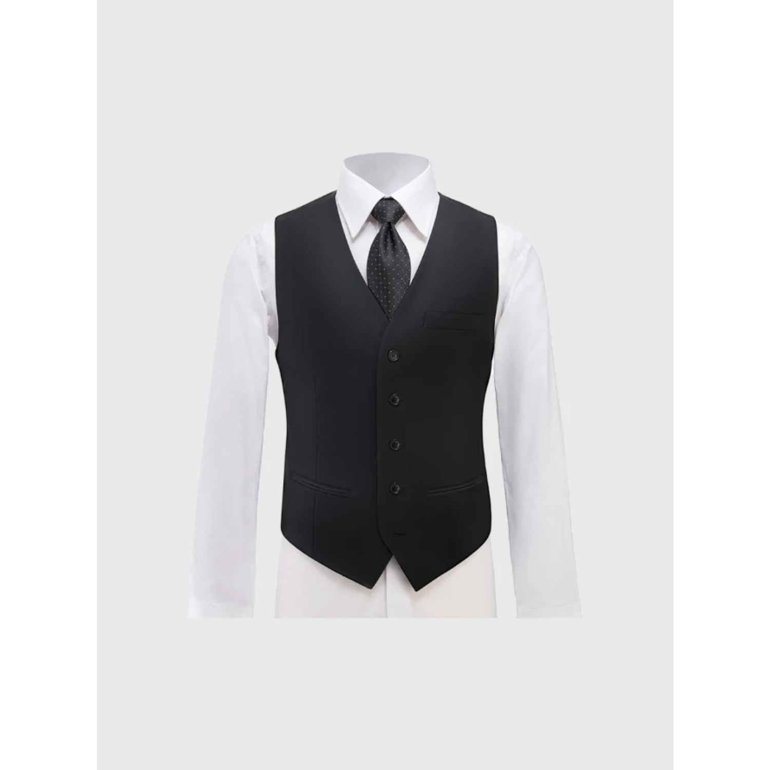 VICTORY BLACK WOOL VEST
