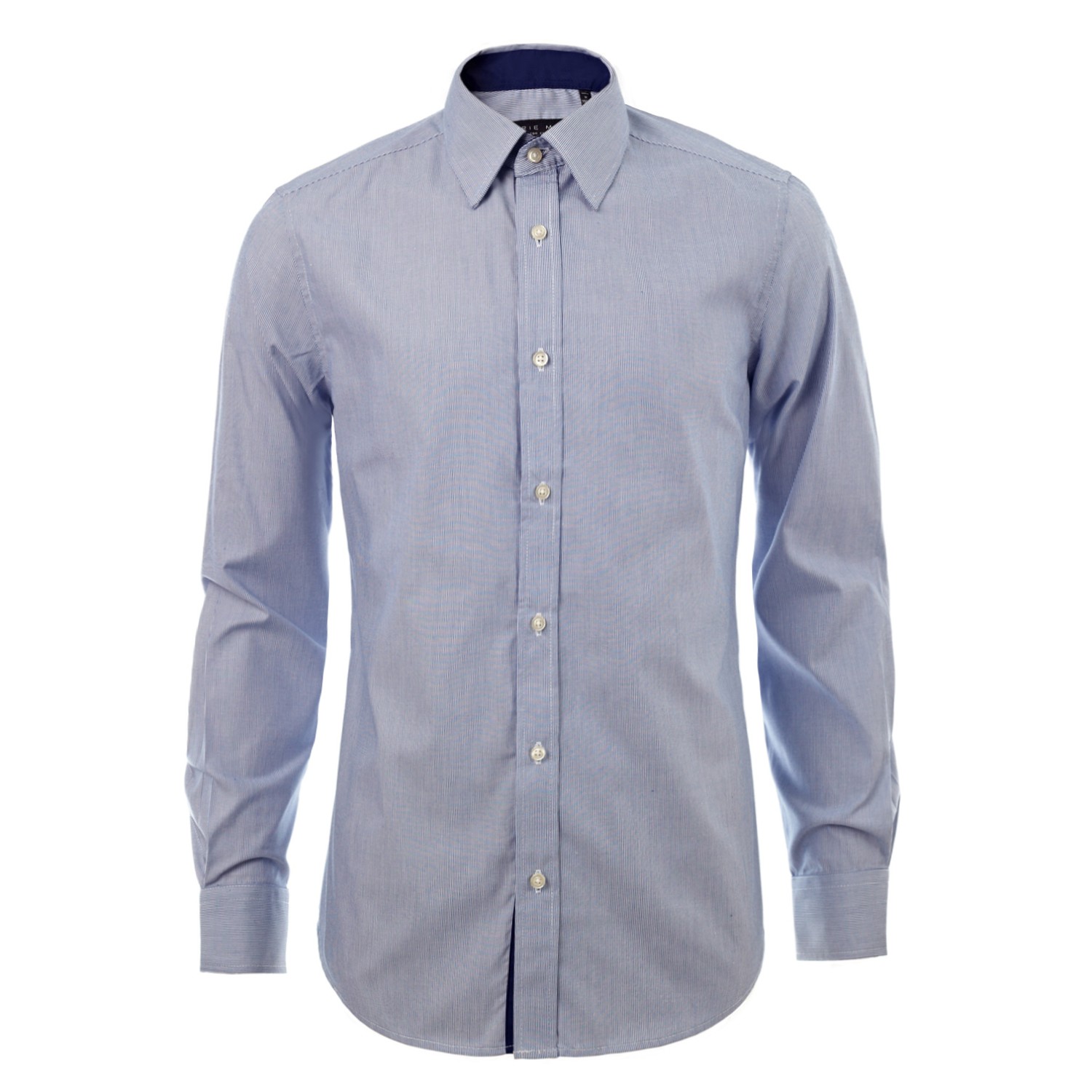 เสื้อเชิ้ตลายทางสีน้ำเงิน