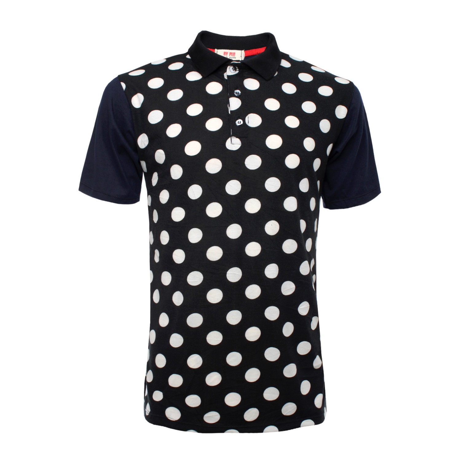 เสื้อโปโลสีดำ ลายจุด