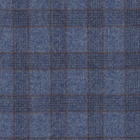 Blue 708143 - 100% Tweed Flannel Wool Suit