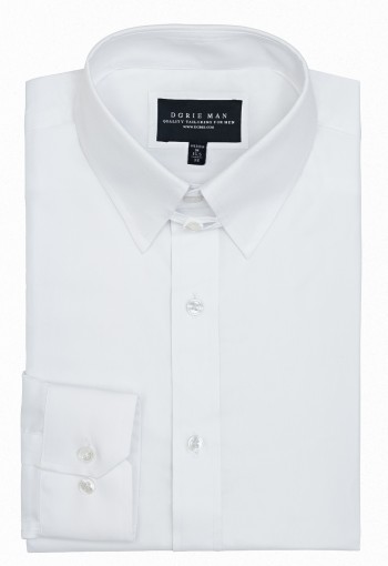 WHITE TAB COLLAR SHIRT