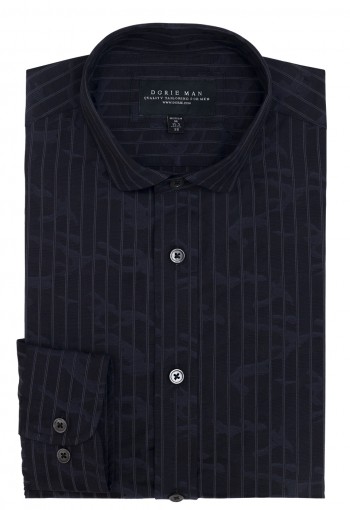 DARK BLUE STRIPE CAMO SHIRT