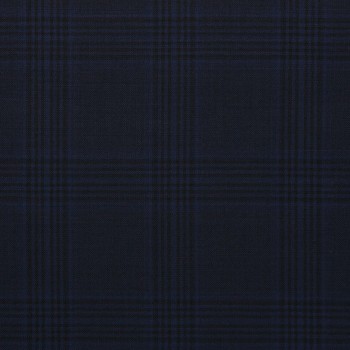 Navy Blue Big Checked Windows Pants
