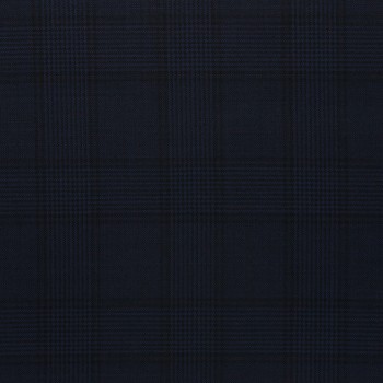 Navy Blue Glen Checked Pants