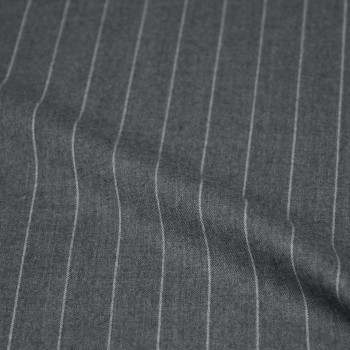 Light Grey Chalk Striped Flannel Pants