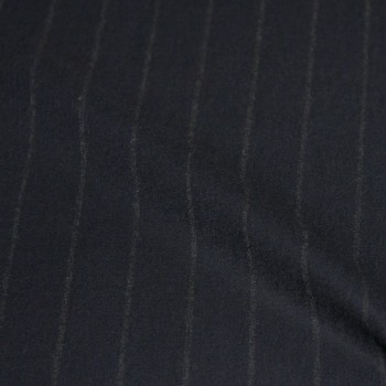 Navy Blue Big Chalk Striped Flannel Pants