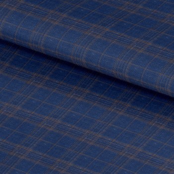 Blue 25033 - Wool Silk Linen Pants