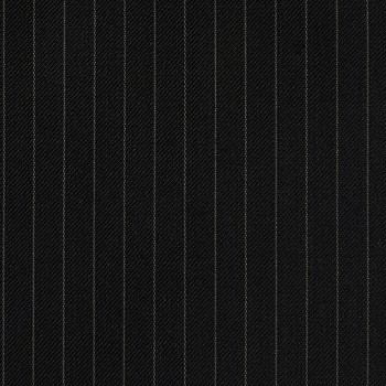 BLACK PINSTRIPE WOOL BLEND