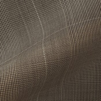 BROWN GRAY GLEN PLAID WOOL BLEND
