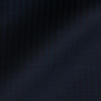 DARK BLUE & RED STRIPE WOOL BLEND