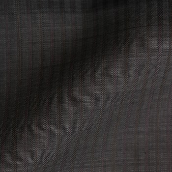 DARK GREY & RED STRIPE WOOL BLEND