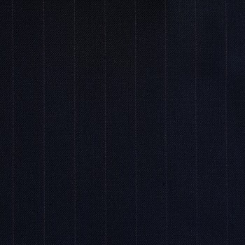 VERY DARK BLUE (MOSTLY BLACK) LARGE PINSTRIPE WOOL BLEND