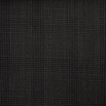 VERY DARK GREY (MOSTLY BLACK) GLEN CHECK WOOL BLEND