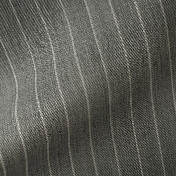 GREY CHALK STRIPE WOOL BLEND