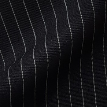 BLACK CHALK STRIPE WOOL BLEND