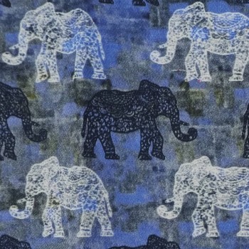 Blue PRT2323 - 100% cotton printed shirts