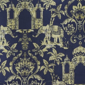 Blue PRT2347 - 100% cotton printed shirts