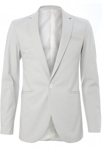 สูทผ้าสแปนเด็กซ์สีเทา