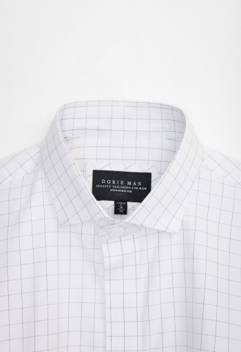 WHITE SMALL WINDOWPANE SHIRT