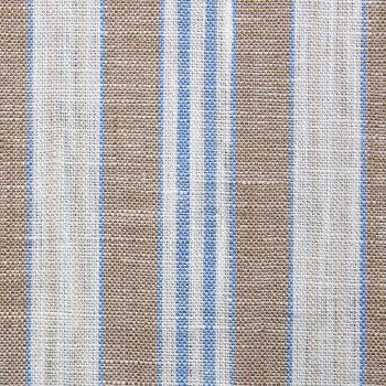 Blue Brown Stripe Linen Shirts