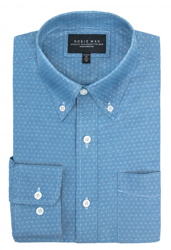 BLUE DENIM DOT SHIRT