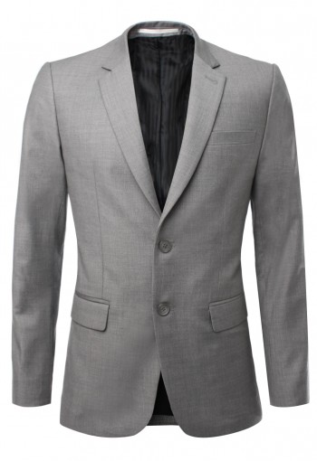 เสื้อสูทสีเทา 150s กระดุมสองเม็ด