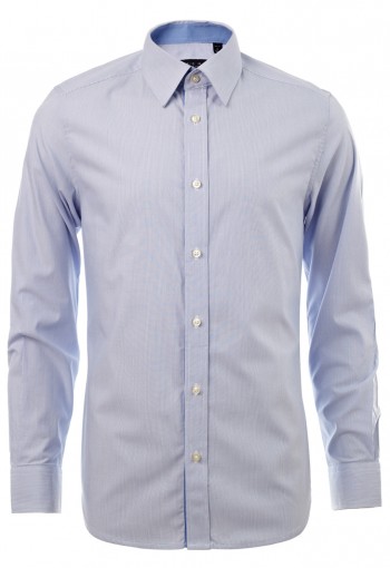 เสื้อเชิ้ตลายทางสีฟ้า