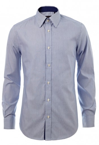 เสื้อเชิ้ตลายทางสีน้ำเงิน