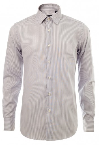 เสื้อเชิ้ตลายทางสีเทา