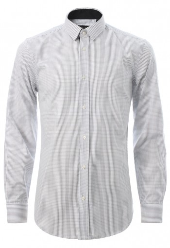 เสื้อเชิ้ตลายตารางสีดำ