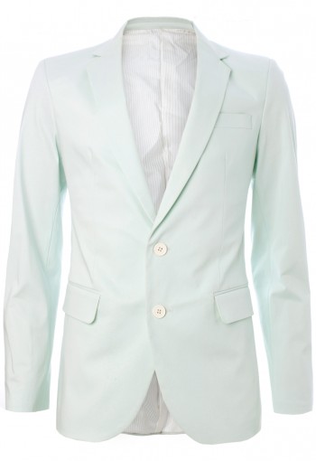 สูทผ้าสแปนเด็กซ์สีเขียวมิ้นท์