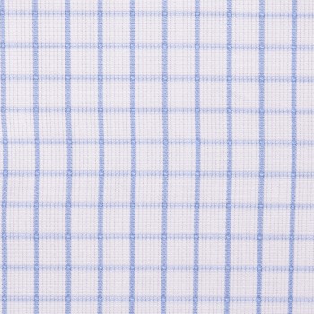 Sky Windowpane Cotton Shirts