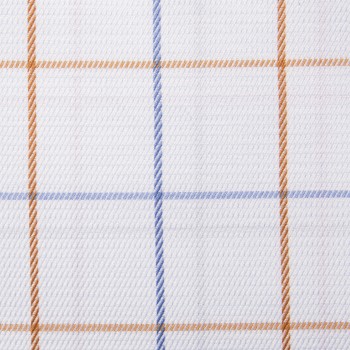 Orange Windowpane Cotton Shirts