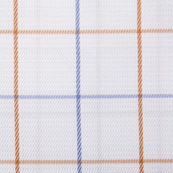 Orange Windowpane Cotton Shirts