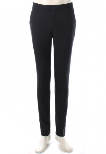 กางเกงสีเทาเข้มหูกางเกงเฉียง