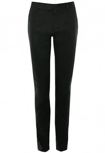 กางเกงขายาว ผ้าคอตตอนสแปนเด็กซ์ สีเขียวขี้ม้า