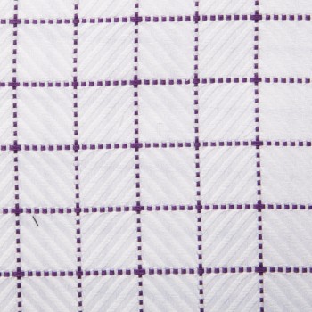Purple Graph Check Cotton Shirts