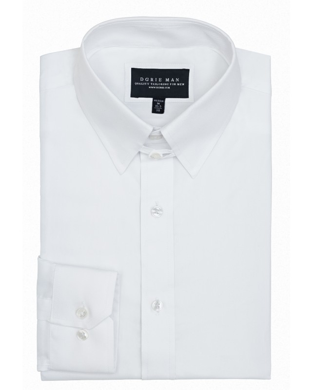 WHITE TAB COLLAR SHIRT
