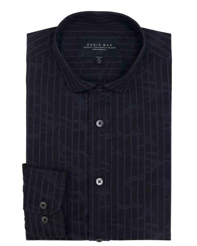 DARK BLUE STRIPE CAMO SHIRT