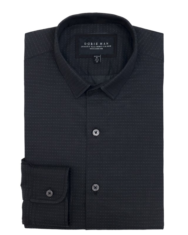 BLACK DENIM DOT SHIRT