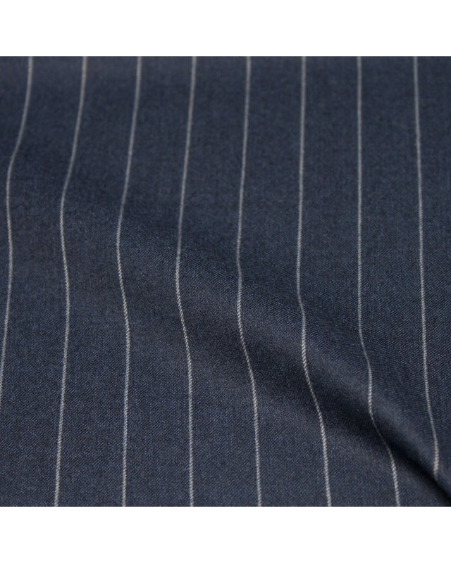 Blue Denim Chalk Striped Flannel Pants