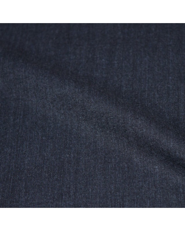 Blue Denim Textured Flannel Pants